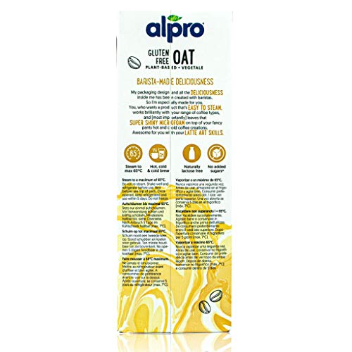 Alpro - 4er Pack Haferdrink Barista for Professionals 1 Liter - Oat Hafer Drink 100 % pflanzlich zum Aufschäumen für Kaffee, Shakes und Smoothies – Bild 6