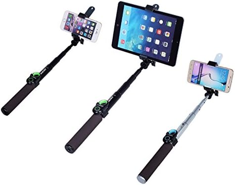 Selfie Stick CellfiePro(TM), Universal monopod for Smartphones Tablets GoPro iPad Mini. Detachable bluetooth remote. iOS Android Windows compatible. Premium Lightweight Aluminum Compact Durable (Blk)