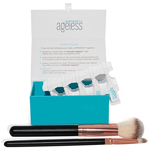 Jeunesse Instantly Ageless 25 Vials W/2 FREE Professional Makeup Brushes| Instantly Ageless 25 Vial Box Set with FREE Professional Brush Set