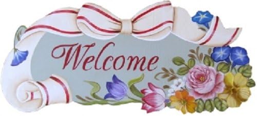 トールペイント ご自分で描く図案付白木素材 白いリボンのウェルカム Wbk 013 最安値に挑戦