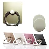 Kickstand, Universal Ring Stand /360 Degree Rotating/ + Car Holder Mount Cell Phone and Tablets Anti Drop Ring for iPhone, iPad, iPod, Touch, Android, Samsung Galaxy Tab, Nokia, LG, HTC (Gold)