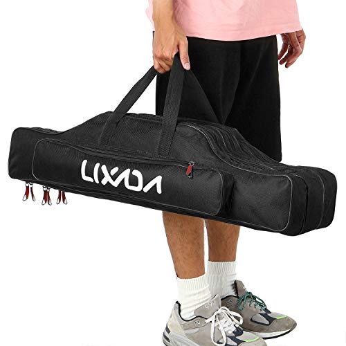 Lixada 3 Schicht Portable Folding Angelrute Tasche Angelrute Werkzeuge Aufbewahrungstasche Angelausrüstung Angelgerät… – Bild 8