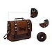 ECOSUSI Women Vintage PU Leather Laptop Bag Briefcase Crossbody Messenger Bags Satchel Purse, Brown