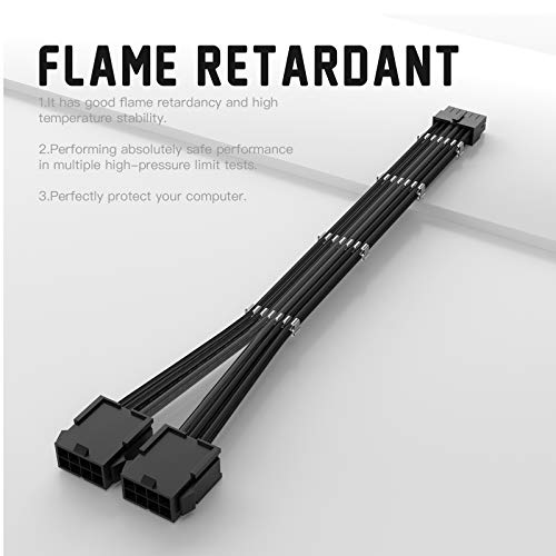 Asiahorse RTX 3.0 Series 12pin to Dual 8p Extension Cable PCIe Molex MicroFit 3.0 Connector for