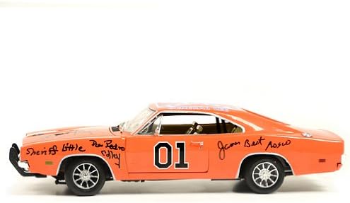 The Dukes of Hazzard Cast Autographed General Lee Die-Cast Car 1:18 Scale