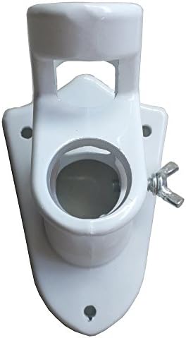 FlagPole Bracket holders QZ1-WH For 1Inch Diameter Flag pole,2Position,White color,Heavy Duty,All Weather Durability