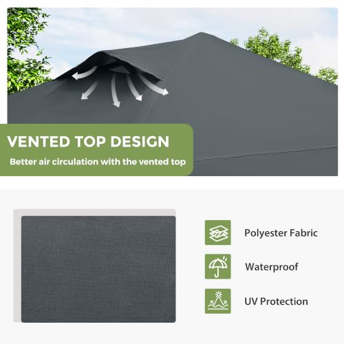 Saumifres 8x5 FT Pop Up Grill Gazebo Review: Vented Roof with Side Shelves image 16