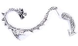 Buyinhouse 2 PCS The Dragon's Lure Stud Antique Silver