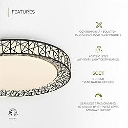 ASD 20 Inch LED Flush Mount Ceiling Light - Modern