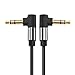 Awinner 3.5mm Right Angle Stereo Audio AUX Cable for iPhone, iPad or Smartphones, Tablets, Media Players-1.5FT