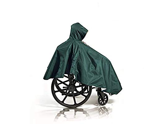 image for ComfortFinds Wheelchair Winter Poncho – Warm Sherpa Lining - Adult E