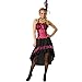 InCharacter Costumes Women's Saloon Gal 2B Adult Costume, Black/Pink, Large