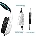 PS4 Xbox One Gaming Headsets,Sades SA920 3.5mm Wired Over Ear Stereo Gaming Headphones with Microphone for PC iOS Computer Gamers Smart Phones Mobiles(Black White)thumb 3