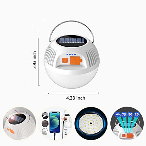 Rechargeable LED Camping Lantern, Bebiger Portable Hanging Tent Light 1000LM with 3 Light Modes, Emergency Lights for Camping/Hurricane/Outdoors/Reading with Hook, Type C-USB Charging Cable Included