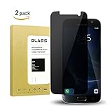 for Samsung Galaxy S7 Screen Protector Privacy Anti-Spy Tempered Glass,mazdoma[Anti-Fingerprint][2-Pack][Bubble Free][Scratch-Resistant] Glass Screen Protector for Galaxy S7(Black)