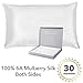 KIP- 100% Natural Mulberry Silk Pillowcase, 30 Momme, 6A Grade, Hypoallergenic, Envelope Closure, Natural Undyed Color. Oeko-TEX Certified. (Standard Size (20