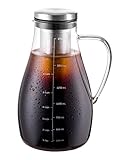 Eekay Wares Air-Tight Cold Brew Coffee Maker, Tea, Fruit Infuser, 1.7L, with Double Walled Stainless Steel Removable Filter