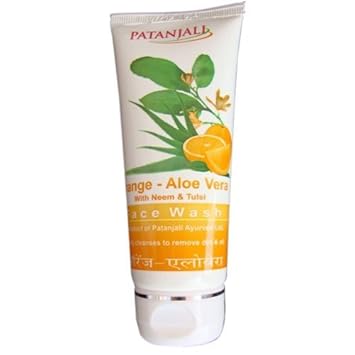 patanjali aloe vera orange face wash