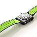 AWSTECH 38mm Soft Silicone Sport Style Replacement Watch band Strap for Apple iWatch Series 1 Series 2 - Black/Fluorescent green