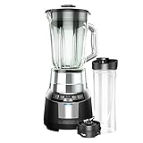 BLACK+DECKER FusionBlade Digital Blender with 6-Cup Glass Jar, Black/Stainless, BL1820SG-P
