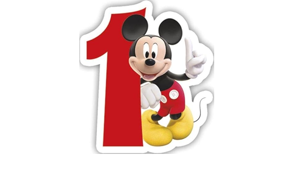 Procos Playful Mickey Friends Number 1 Shaped Birthday Cake Candle By Minnie Mickey Mouse Amazon Ca Home