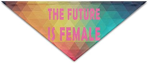 The Future Is Female Feminism Baby Triangle Head Scarfs Dog Scarves Puppy Triangle 18.5" X 12" X 7.5"
