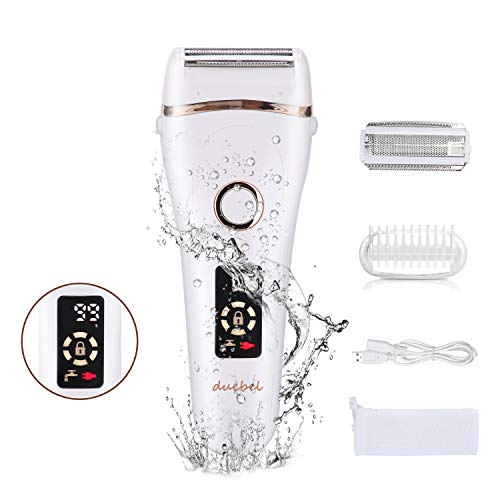 DUEBEL Electric Razor for Women Foil Shavers Electric Shavers for Men Cordless Rechargeable LCD Screen Bikini Trimmer Waterproof for Girls Face Legs Bikini Area Pubic Hair Women Razors Sensitive Skin (Best Razor For Pubic Area)