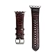 KADES Compatible for Apple Watch Band Genuine Leather Replacement Strap with Retro Crazy Horse Texture Compatible for Apple Watch Series 4 44mm & Series 3/2/1 42mm, Coffee