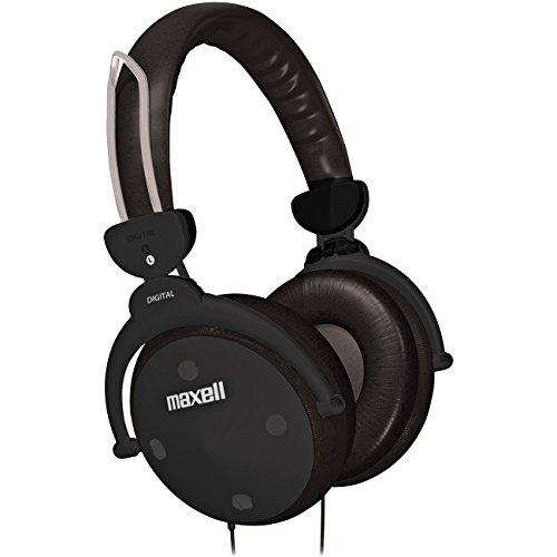 Maxell HP-550 Full-Size Digital Headphones with In-Line Volume Control (Gray)