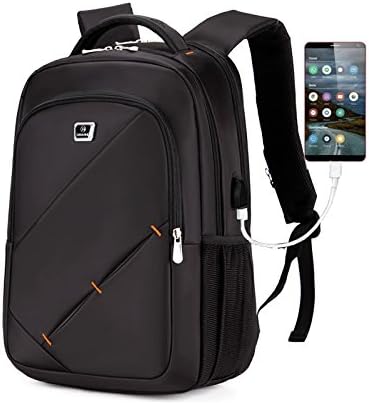 Laptop Backpack 18" x 12" x 8" Business Backpack Placed 15.6'Laptop USB Charging Interface for Students, Travelers, Business Men and Women (Gray)