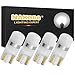 NAKOBO Cold White T10 LED Bulb Extremely Bright 1-SMD 3030 Chipset 194 168 2825 W5W Wedge for Interior Dome Door Map Reading License Plate Lights Pack of 4