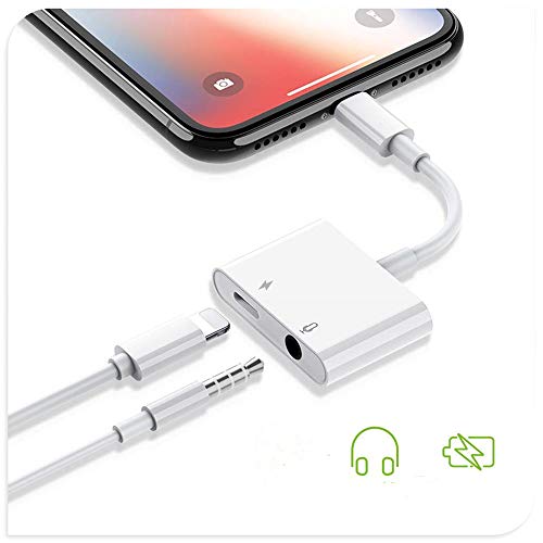 Headphone Adapter for iPhone 3.5mm Jack Adapter Compatible for iPhone 11/11 Pro/X/XR/XS/8 7 6 Plus,Support iOS 13 Splitter Earphone Headset Cable Convertor