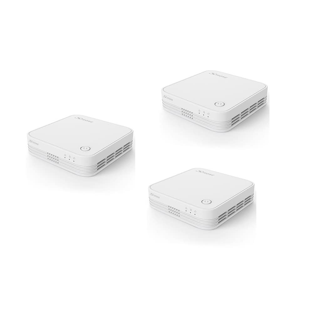 STRONG ATRIA AC1200 Whole Home Mesh Wi-Fi System, up to 5,000sq.ft Wi-Fi Coverage, Three Gigabit Ports per node, App Control, Guest Network, Parental Controls, Simple Set Up (3 Pack)