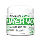 Urea 40% Percent Cream/Gel for Hands, Feet, Elbows and Knees - Corn & Callus Remover - Skin Exfoliator & Moisturizer - Repairs Thick, Callused, Dead and Dry Skin - 4 oz