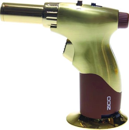 Zico Wind Resistant Indoor Outdoor Torch Lighters for Camping/grilling/home, Adjustable Flame (Gold)