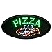 Alpine Industries LED Pizza Sign (Oval) - Commercial Grade Eye Catching Store Sign - Contemporary Look & Customer Attraction - Ideal for Business Use (23