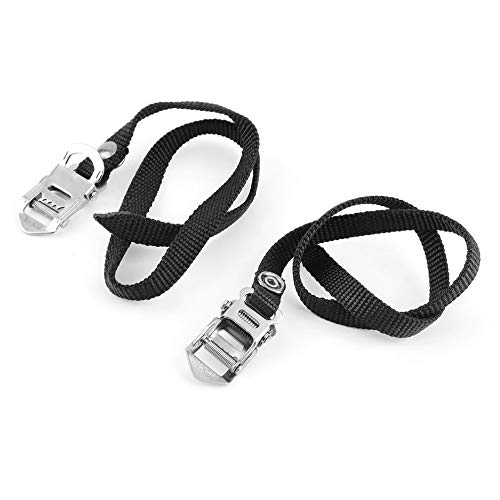 Lovelystar Cycle Toe Straps, 1 Pair MTB BMX Bike Cycling Pedal Nylon Straps Clips Replacement Black Pedal Toe Straps New Brand Durable - Thumbnail 7