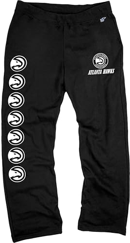 Atlanta Hawks NBA Officially Licensed Sweatpants Iconic Black, Small