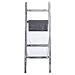 MyGift 54 inch Tall Fully Assembled Wood Blanket Ladder, 5-Tier Wall Leaning Towel Rack, No Assembly, Whitewashed