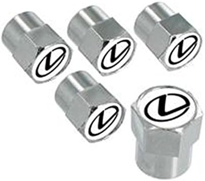 TKXT Zinc alloy Logo Tire Stem Valve Caps Apply For Lexus（ A Set of 4 plus an extra）