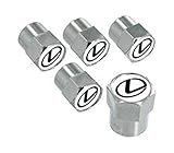 HYFML For Lexus Logo Chrome Tire Stem Valve Caps