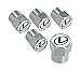 ue13130513 HYFML for Lexus Logo Chrome Tire Stem Valve Caps