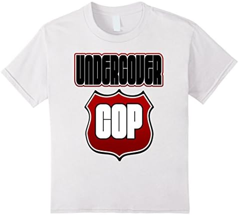 Kids UNDERCOVER COP T-SHIRT IDENTIFACATION BADGE FUNNY KIDS TEES 6 White
