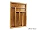 Clever Cook Bamboo Cutlery Utility Drawer Organizer (Expandable Flatware Tray)