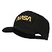 e4Hats.com Black NASA Embroidered Patched High Profile Cap - Black OSFM