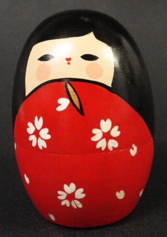 Red Matryoshka Kokeshi Nesting Doll #MD2/R by JapanBargain