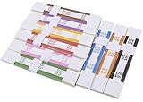 Currency Straps - 300-Pack Assorted Bill Wrappers, Money Bands to Organize Bills, ABA Standard Colors, Self-Adhesive, 7.75 x 1.25 Inches