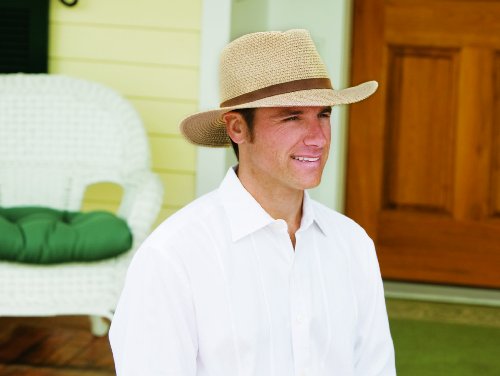 Wallaroo Men's Outback Sun Hat - 100% Paper Braid - Classy Style, Medium, Natural