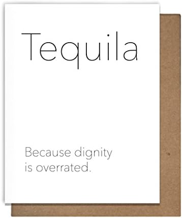 Tequila Funny Letterpress Greeting Card