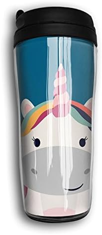 RESS TGR Cartoon Unicorn Travel Coffee Mug Milk Coffee Cup Plastic Travel Mug,350ml